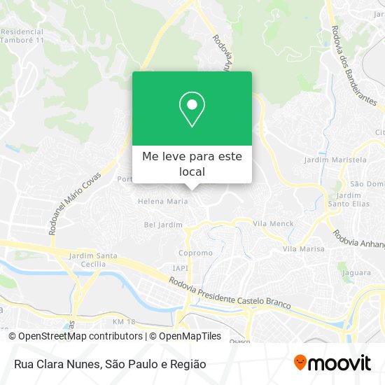 Rua Clara Nunes mapa
