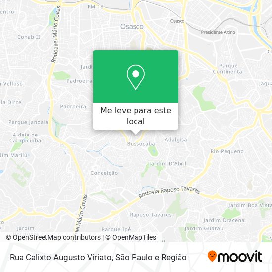 Rua Calixto Augusto Viriato mapa