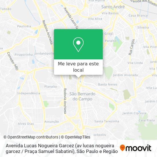Avenida Lucas Nogueira Garcez (av lucas nogueira garcez / Praça Samuel Sabatini) mapa