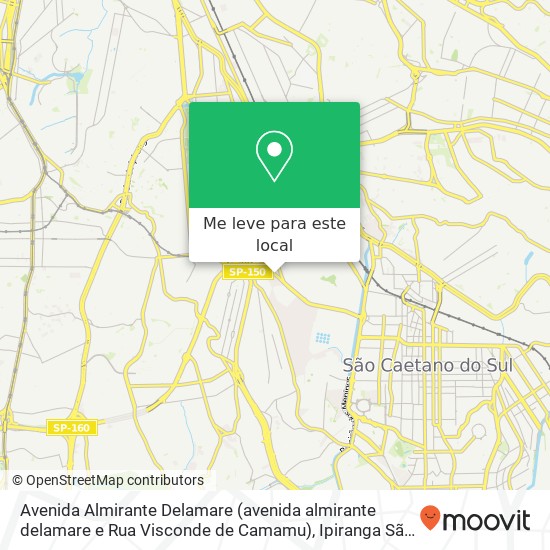 Avenida Almirante Delamare (avenida almirante delamare e Rua Visconde de Camamu), Ipiranga São Paulo-SP mapa