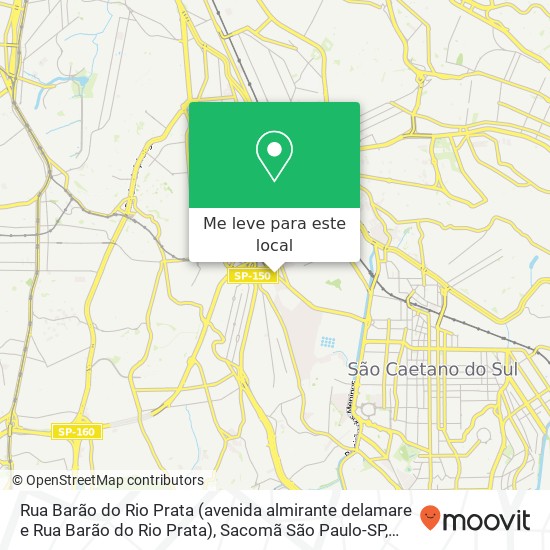 Rua Barão do Rio Prata (avenida almirante delamare e Rua Barão do Rio Prata), Sacomã São Paulo-SP mapa