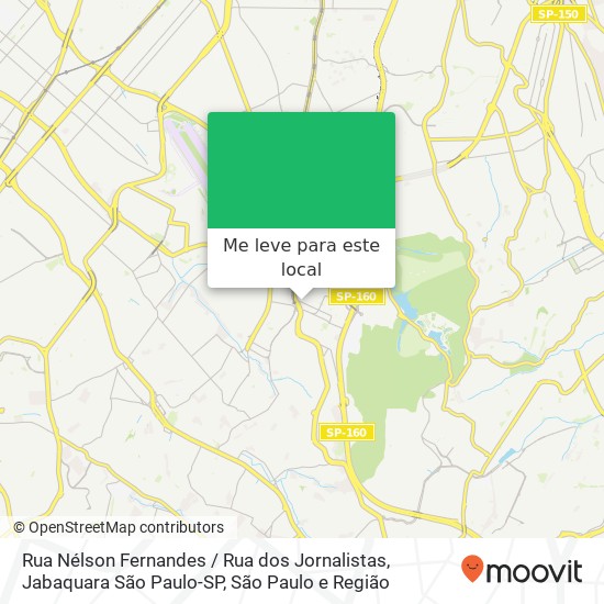 Rua Nélson Fernandes / Rua dos Jornalistas, Jabaquara São Paulo-SP mapa