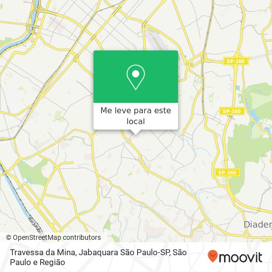 Travessa da Mina, Jabaquara São Paulo-SP mapa