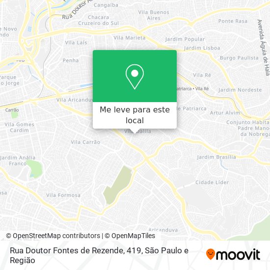 Rua Doutor Fontes de Rezende, 419 mapa