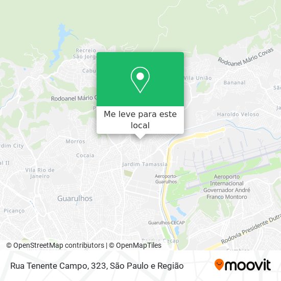 Rua Tenente Campo, 323 mapa