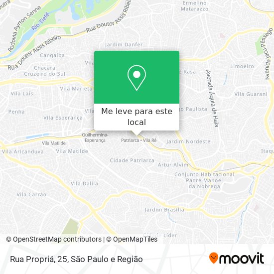 Rua Propriá, 25 mapa