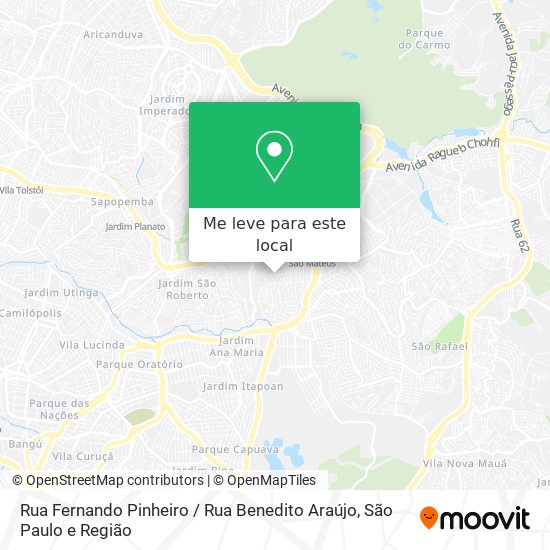 Rua Fernando Pinheiro / Rua Benedito Araújo mapa
