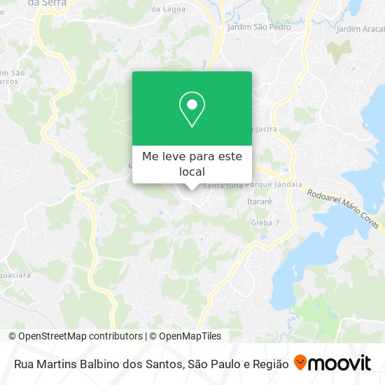 Rua Martins Balbino dos Santos mapa