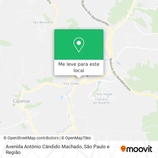 Avenida Antônio Cândido Machado mapa