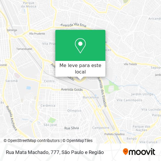 Rua Mata Machado, 777 mapa