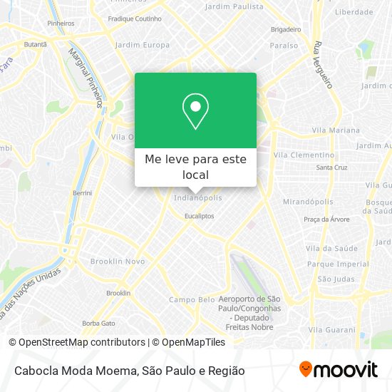 Cabocla Moda Moema mapa