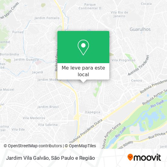 Jardim Vila Galvão mapa