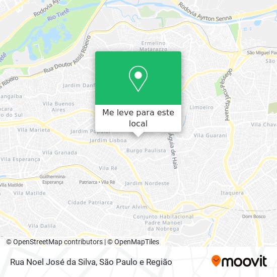 Rua Noel José da Silva mapa