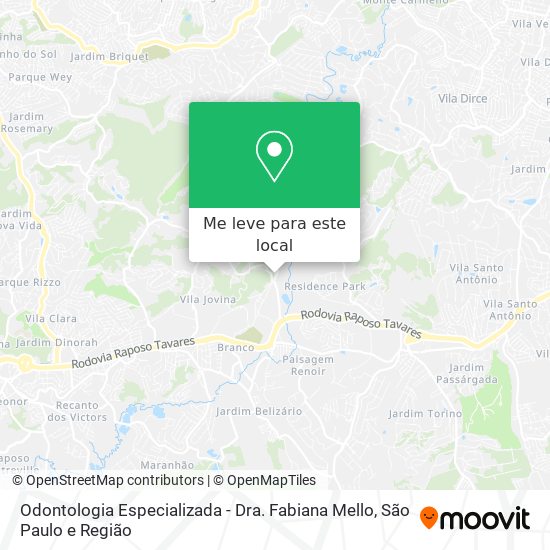 Odontologia Especializada - Dra. Fabiana Mello mapa