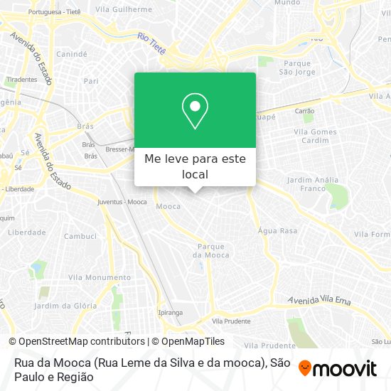Rua da Mooca (Rua Leme da Silva e da mooca) mapa