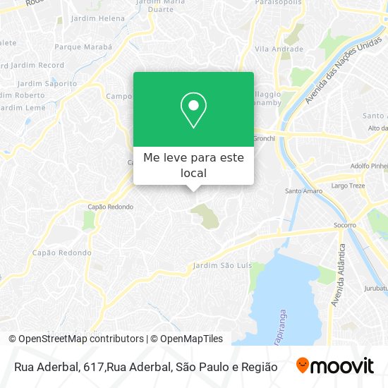 Rua Aderbal, 617,Rua Aderbal mapa