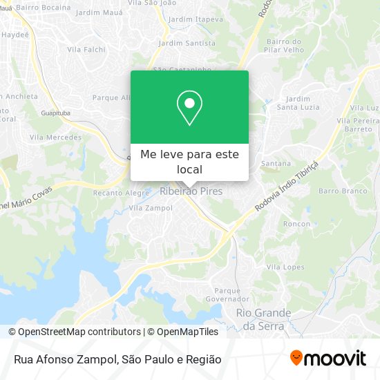 Rua Afonso Zampol mapa