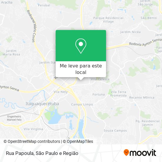 Rua Papoula mapa