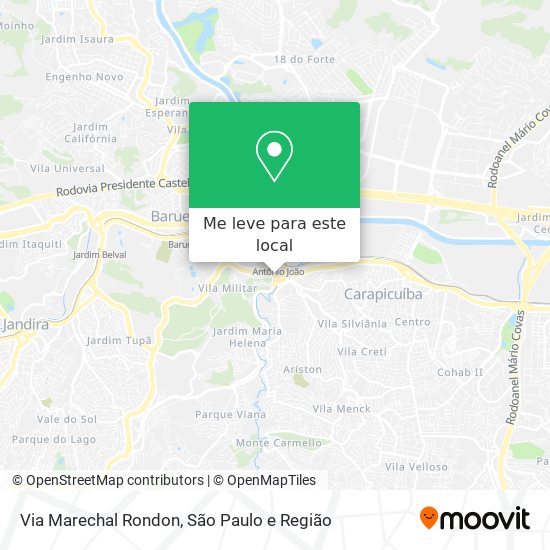 Via Marechal Rondon mapa