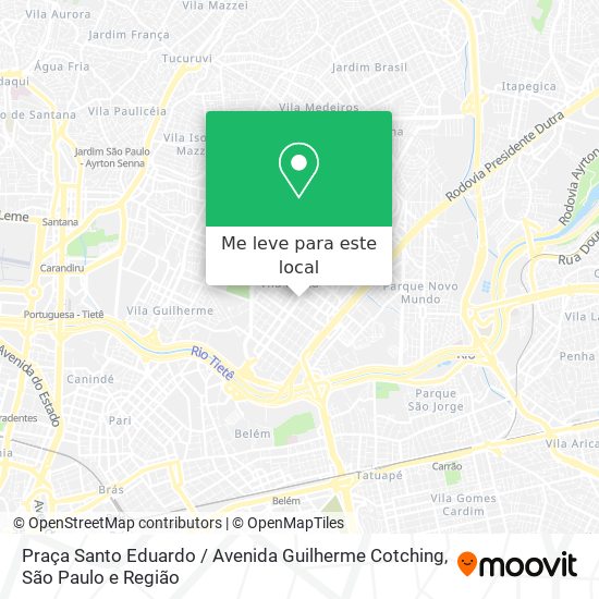 Praça Santo Eduardo / Avenida Guilherme Cotching mapa