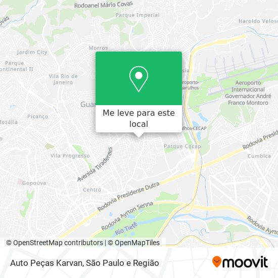 Auto Peças Karvan mapa