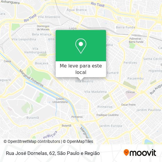 Rua José Dornelas, 62 mapa