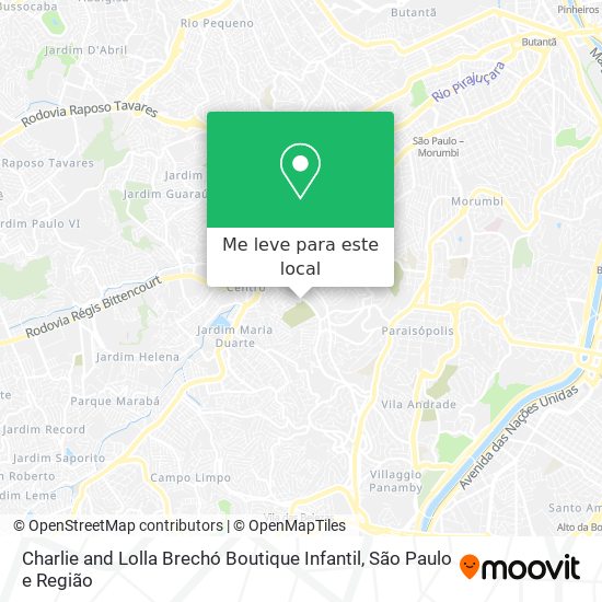 Charlie and Lolla Brechó Boutique Infantil mapa