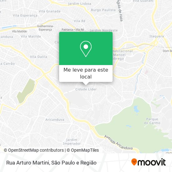 Rua Arturo Martini mapa