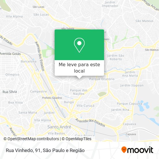 Rua Vinhedo, 91 mapa