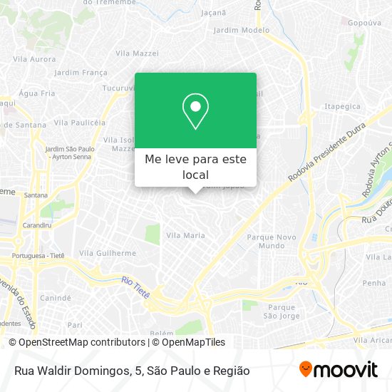 Rua Waldir Domingos, 5 mapa