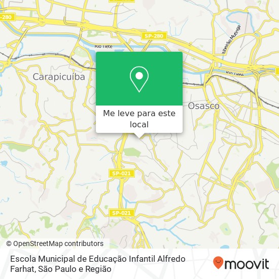 Escola Municipal de Educação Infantil Alfredo Farhat mapa