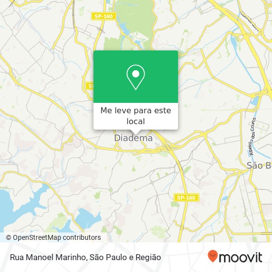Rua Manoel Marinho, Centro Diadema-SP mapa