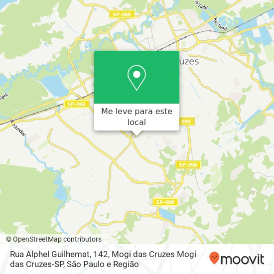 Rua Alphel Guilhemat, 142, Mogi das Cruzes Mogi das Cruzes-SP mapa
