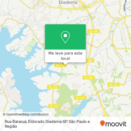 Rua Bararuá, Eldorado Diadema-SP mapa
