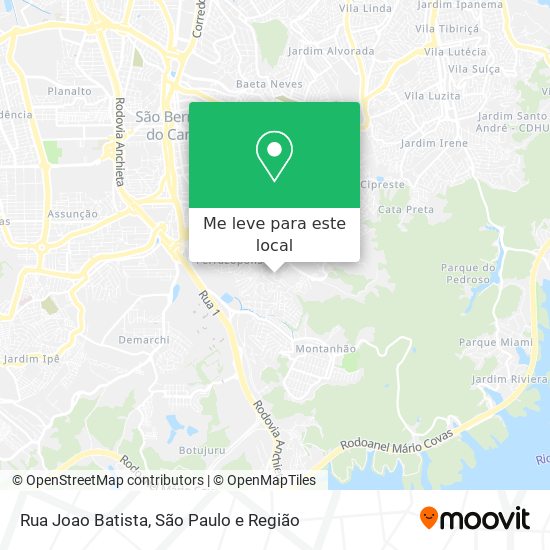 Rua Joao Batista mapa