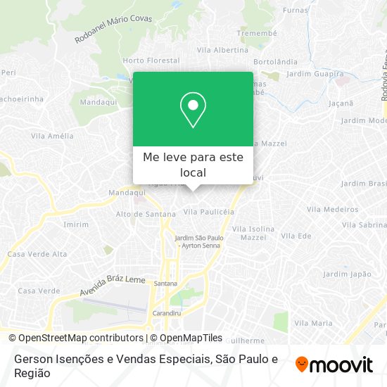 Gerson Isenções e Vendas Especiais mapa