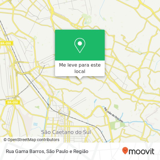 Rua Gama Barros mapa