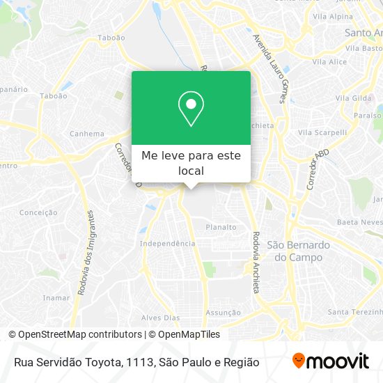 Rua Servidão Toyota, 1113 mapa