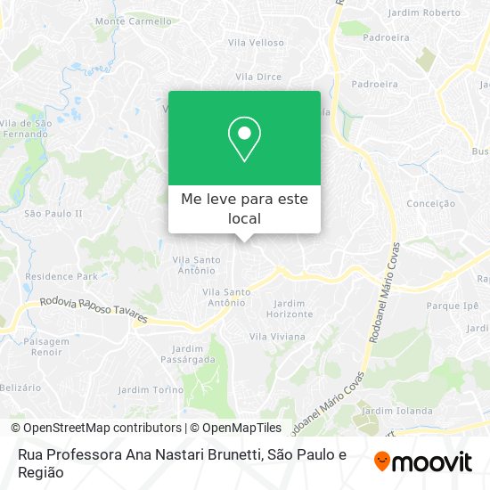 Rua Professora Ana Nastari Brunetti mapa