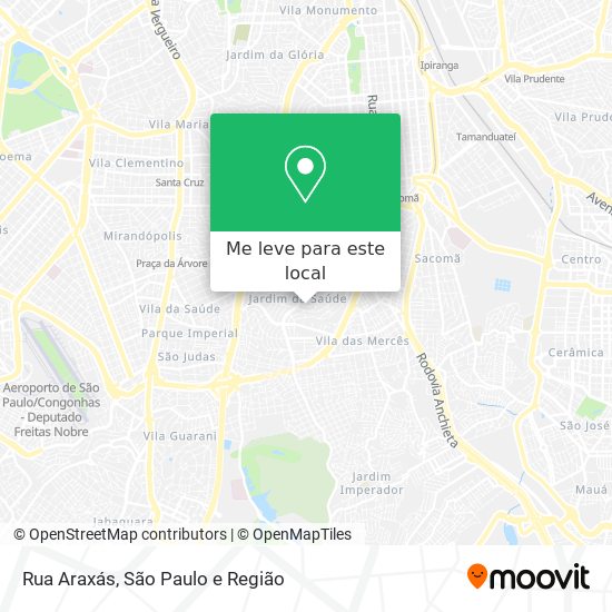 Rua Araxás mapa