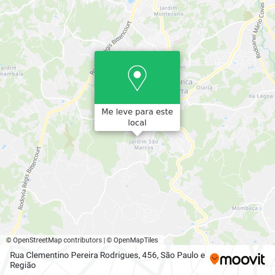 Rua Clementino Pereira Rodrigues, 456 mapa