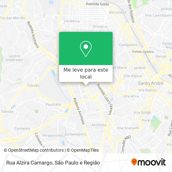 Rua Alzira Camargo mapa