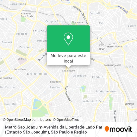 Metrô-Sao Joaquim-Avenida da Liberdade-Lado Par (Estação São Joaquim) mapa