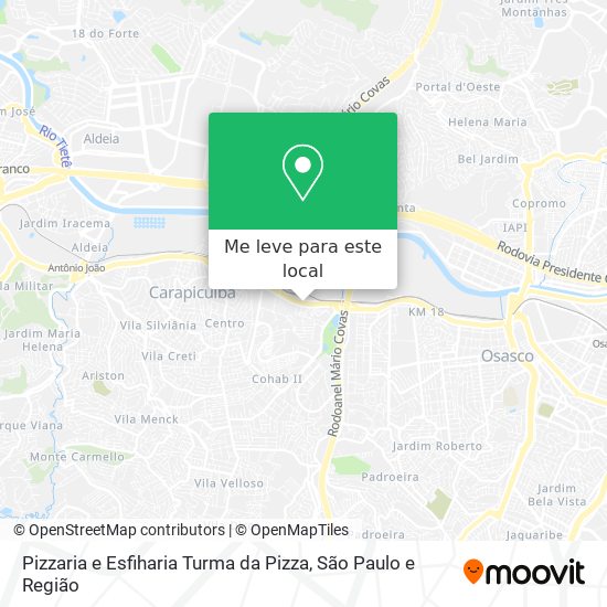 Pizzaria e Esfiharia Turma da Pizza mapa