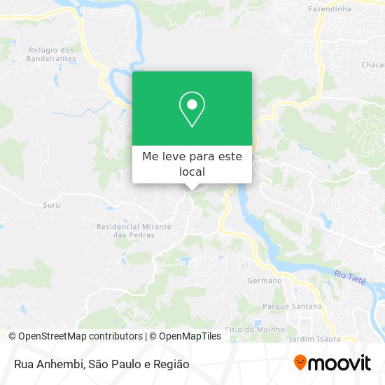 Rua Anhembi mapa