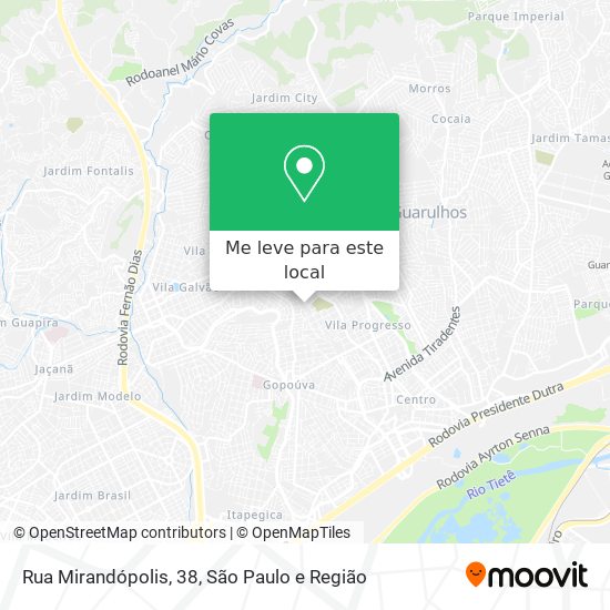 Rua Mirandópolis, 38 mapa