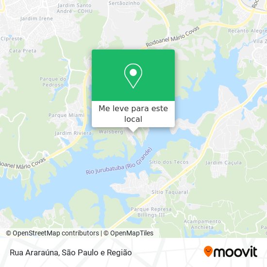 Rua Araraúna mapa