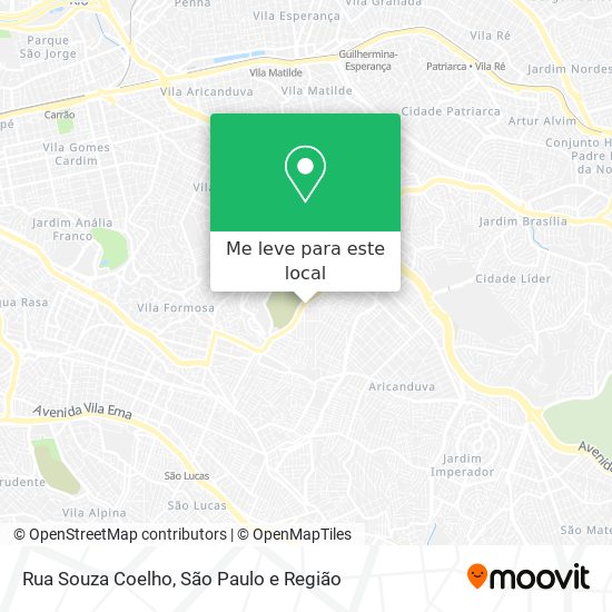 Rua Souza Coelho mapa