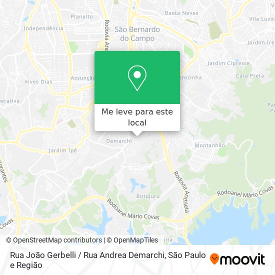 Rua João Gerbelli / Rua Andrea Demarchi mapa