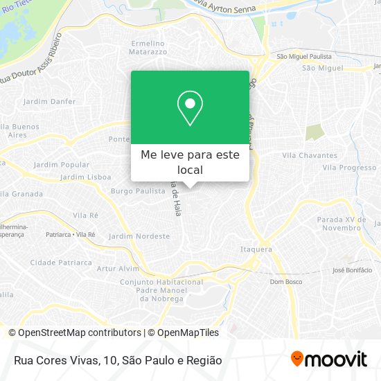 Rua Cores Vivas, 10 mapa